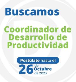 Coordinador de Desarrollo de Productividad BioD